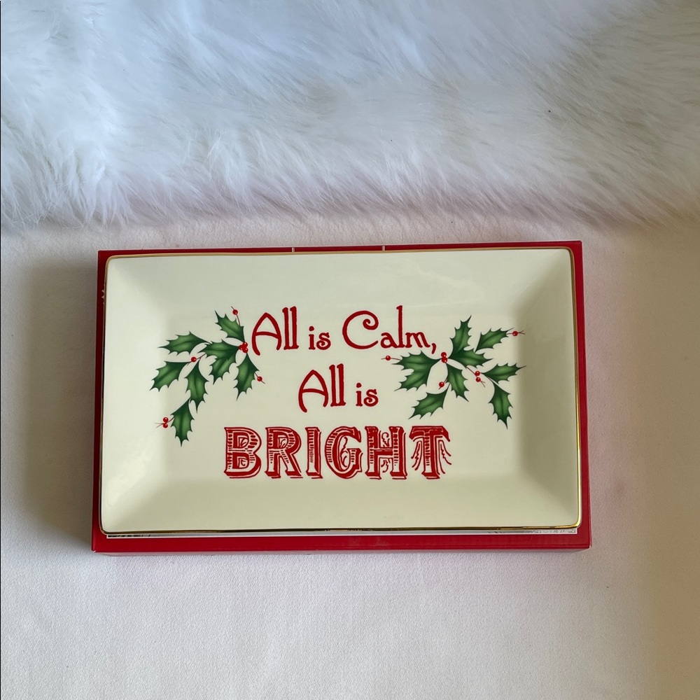 Lenox All is Calm, All is Bright 11.5 inch Tray. Brand New With box.
